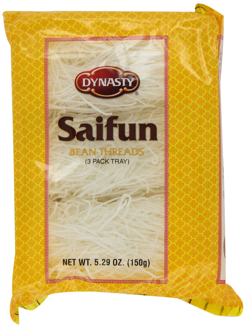 Dynasty SaiFun Bean Threads noodles in 12-pack packaging ready for soups, stir-fries, or salads.