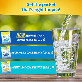 DYSPHAGIAIDE packets are non-GMO, gluten-free, sugar-free, and kosher-certified.