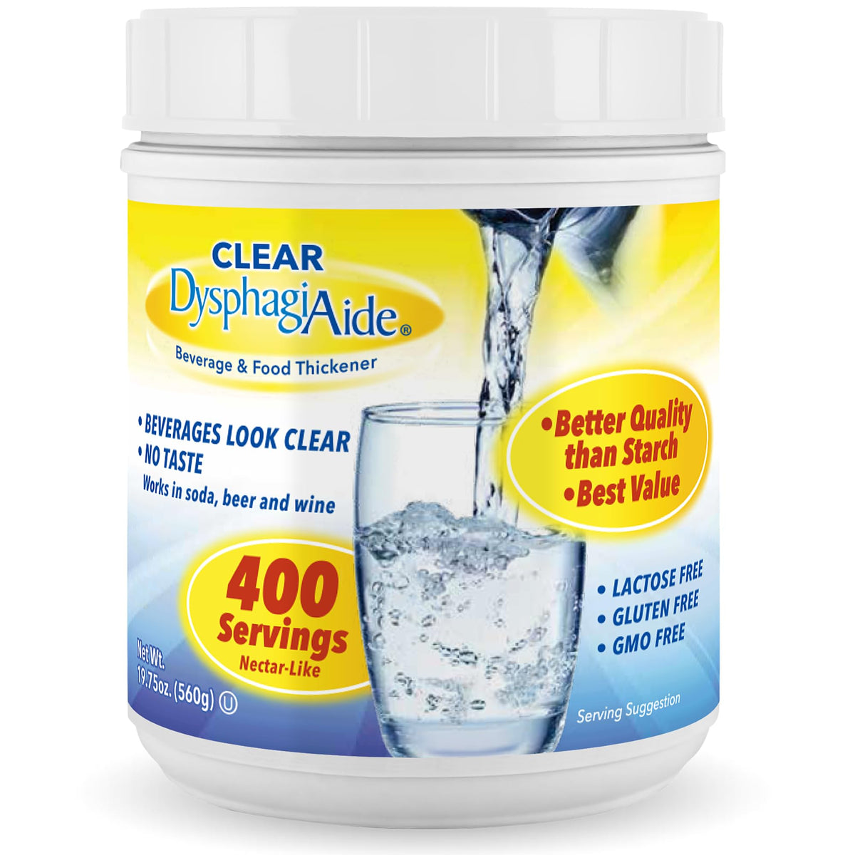 DYSPHAGIAIDE clear thickener jar 560g for all IDDSI levels