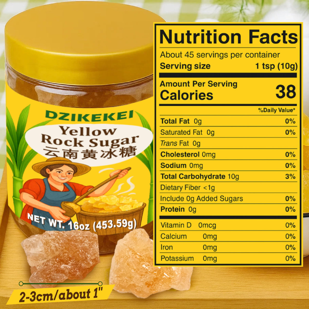 Dzikekei 16oz jar with moisture-proof packaging keeps crystals fresh