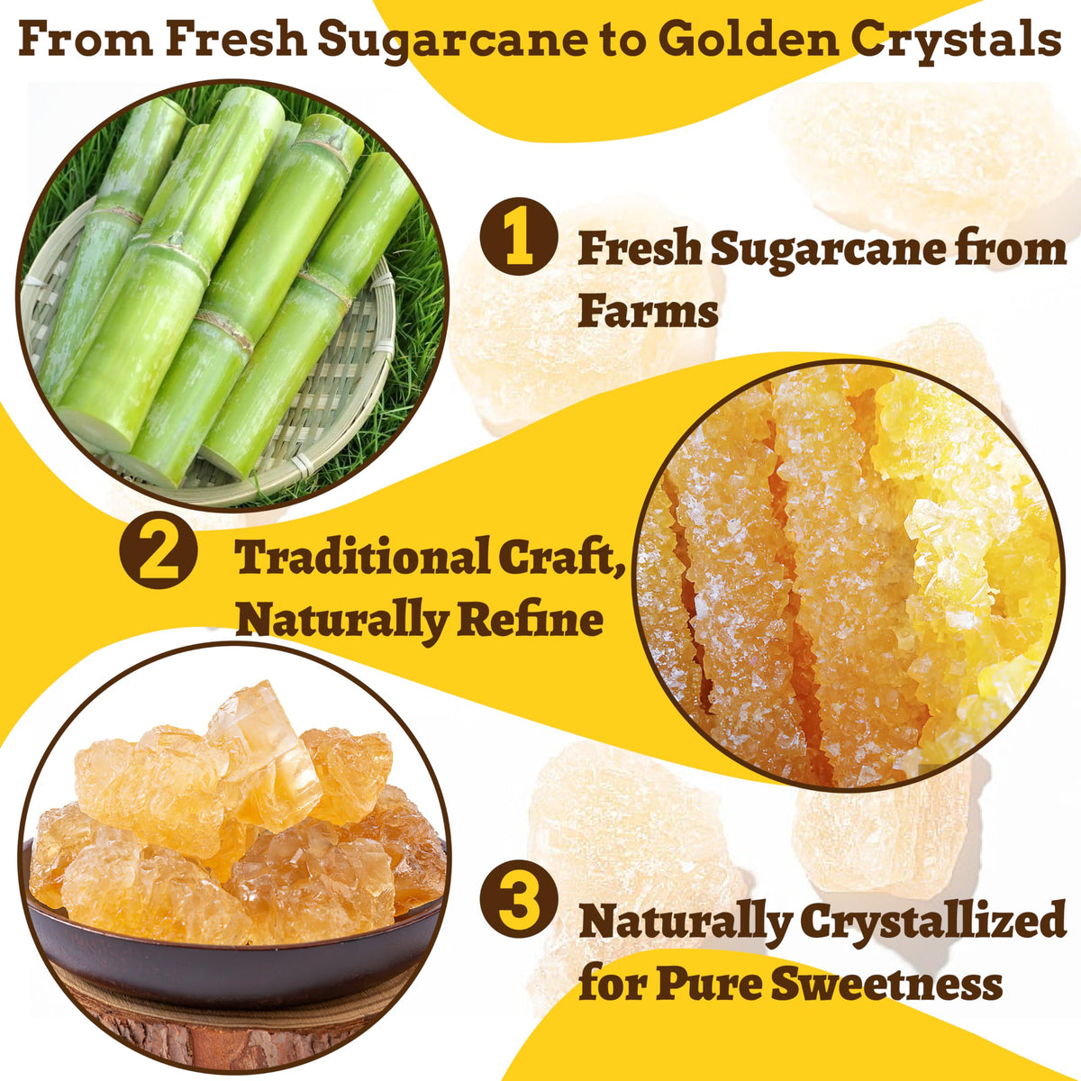 Dzikekei yellow rock sugar crystals in sauces create depth and natural richness