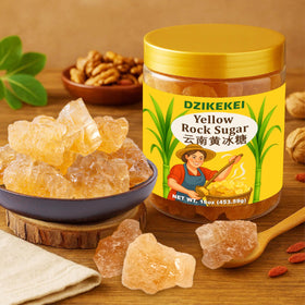 Dzikekei amber-yellow sugar crystals for desserts add warm color and balanced sweetness