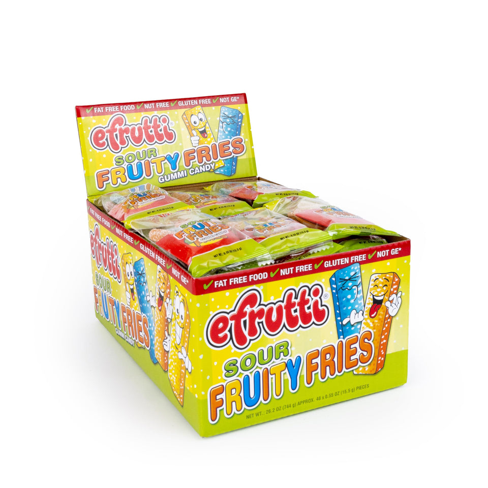 E.Frutti Sour Fruity Fries Gummi Candy pack of 48, tangy fun for parties and Easter baskets.