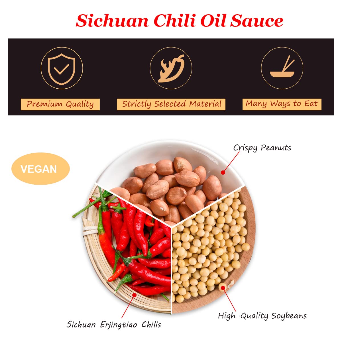 EAPC Hot Chili Oil Sauce on noodles adds aroma and mild heat.