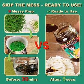 EAPC Shanghai Scallion Oil on noodles adds savory aroma and depth.
