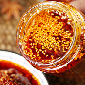 Stir-fry with EAPC spicy chili oil adding crunchy texture.