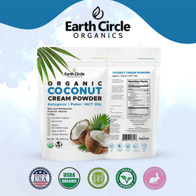 Earth Circle Organics coconut milk powder baking for dairy-free richness.