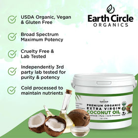 Earth Circle Organics coconut oil hair care treatment for smoother shine.