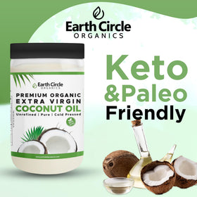 Earth Circle Organics coconut oil applied to skin as a natural moisturizer.