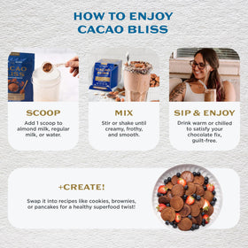 Earth Echo Cacao Bliss sourced from a Peru farm for ethical origins.