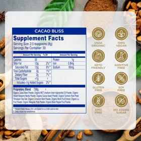 Earth Echo Cacao Bliss peru-origin-nibs emphasizes ethically sourced cacao.
