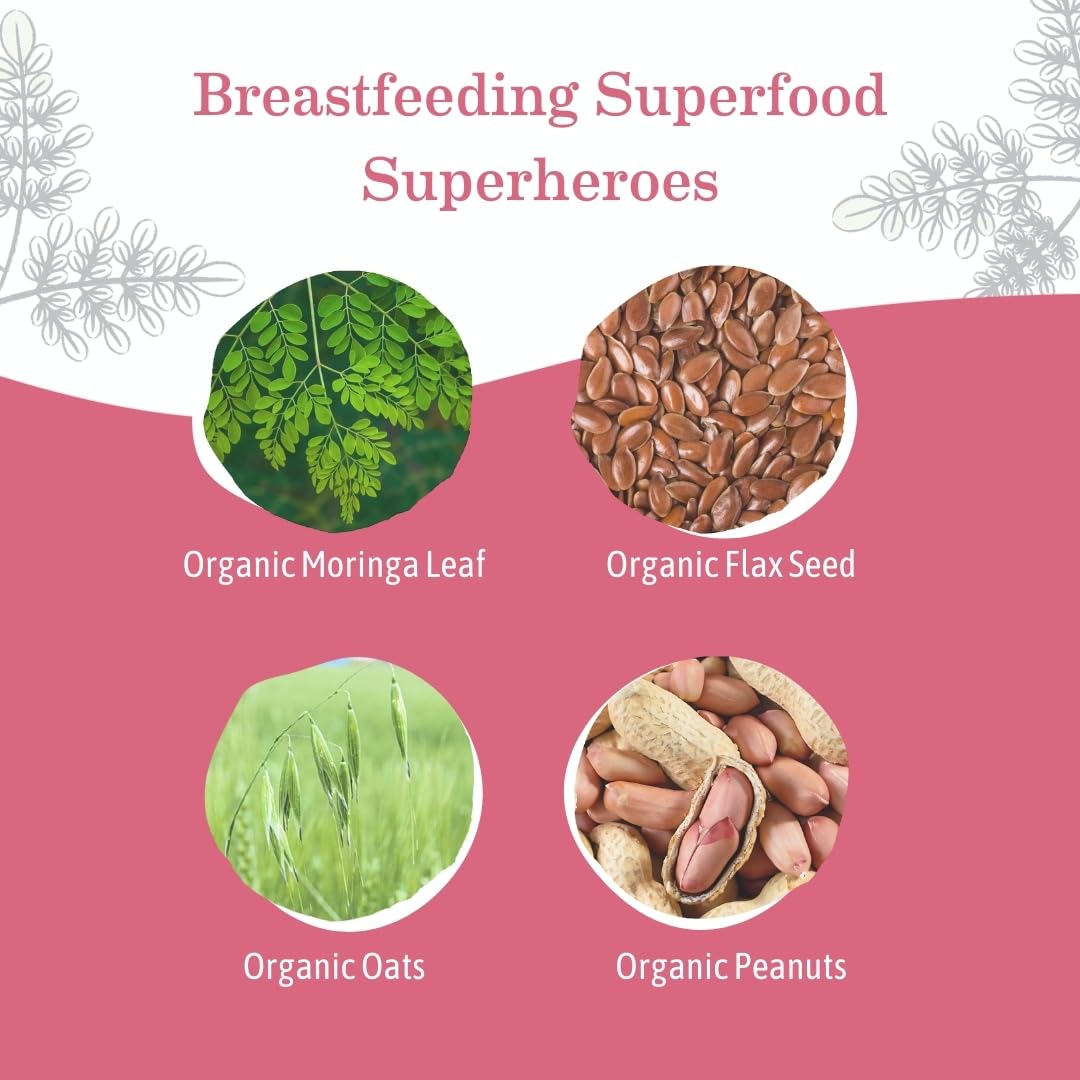 Earth Mama Milkmaid Bars ingredients moringa flax oats peanuts, natural nourishment