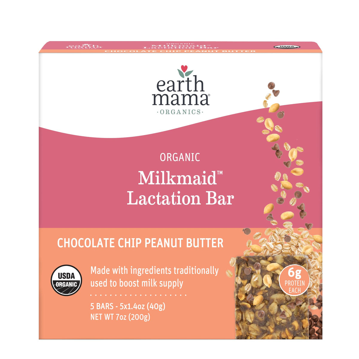 Earth Mama Milkmaid Bars packaging, convenient on-the-go nursing snack