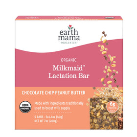 Earth Mama Milkmaid Bars packaging, convenient on-the-go nursing snack