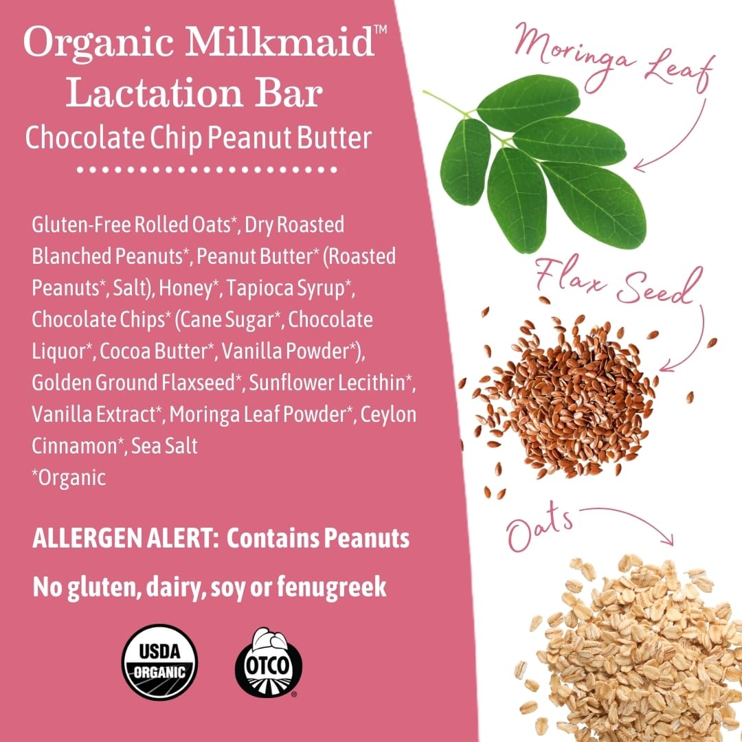 Earth Mama Milkmaid Bars protein-rich, with 6g protein for steady energy