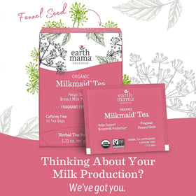 Earth Mama Milkmaid Tea ingredients featuring fenugreek fennel nettle for the blend