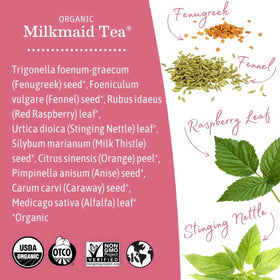 Earth Mama Milkmaid Tea steeping cup releasing fragrant herbal aromas.
