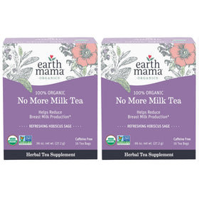 Earth Mama No More Milk Tea bag pack ready to brew for gentle post-weaning comfort.