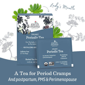 Earth Mama Organic Periodic Tea red raspberry leaf yields fruity aroma and smooth cup