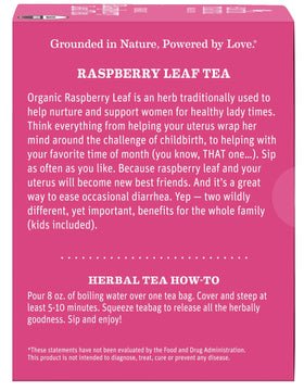 Earth Mama Organic Raspberry Leaf Tea family-friendly use in kitchen setting