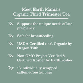 Earth Mama third-trimester tea infuser steep scene showing a relaxing ritual for busy days.