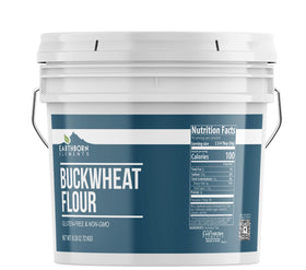 Earthborn Elements buckwheat flour bulk bucket ready for gluten-free baking