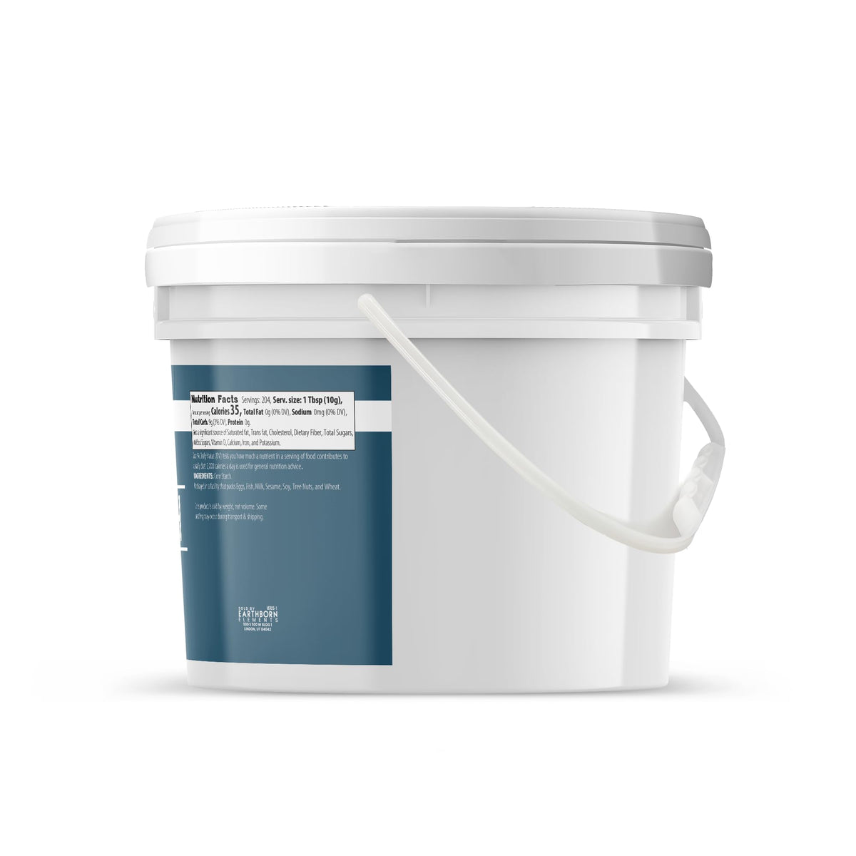 Earthborn Elements Corn Starch measuring cup scene highlights bulk kitchen staple