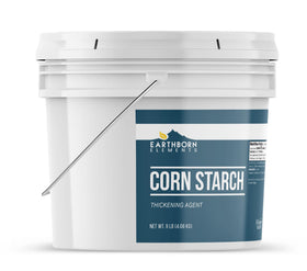 Earthborn Elements corn starch pours into sauce to thicken with a smooth consistency.