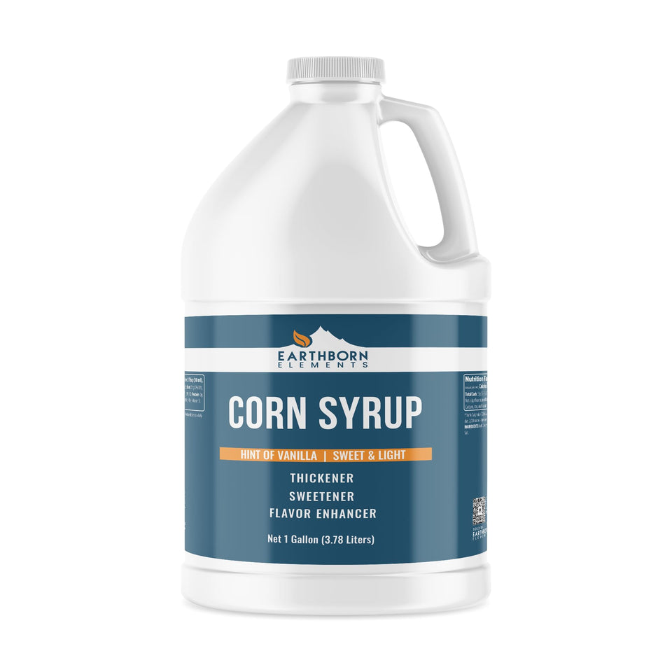 Earthborn Elements corn syrup vanilla hint bottle for smooth pours and versatile glazes.