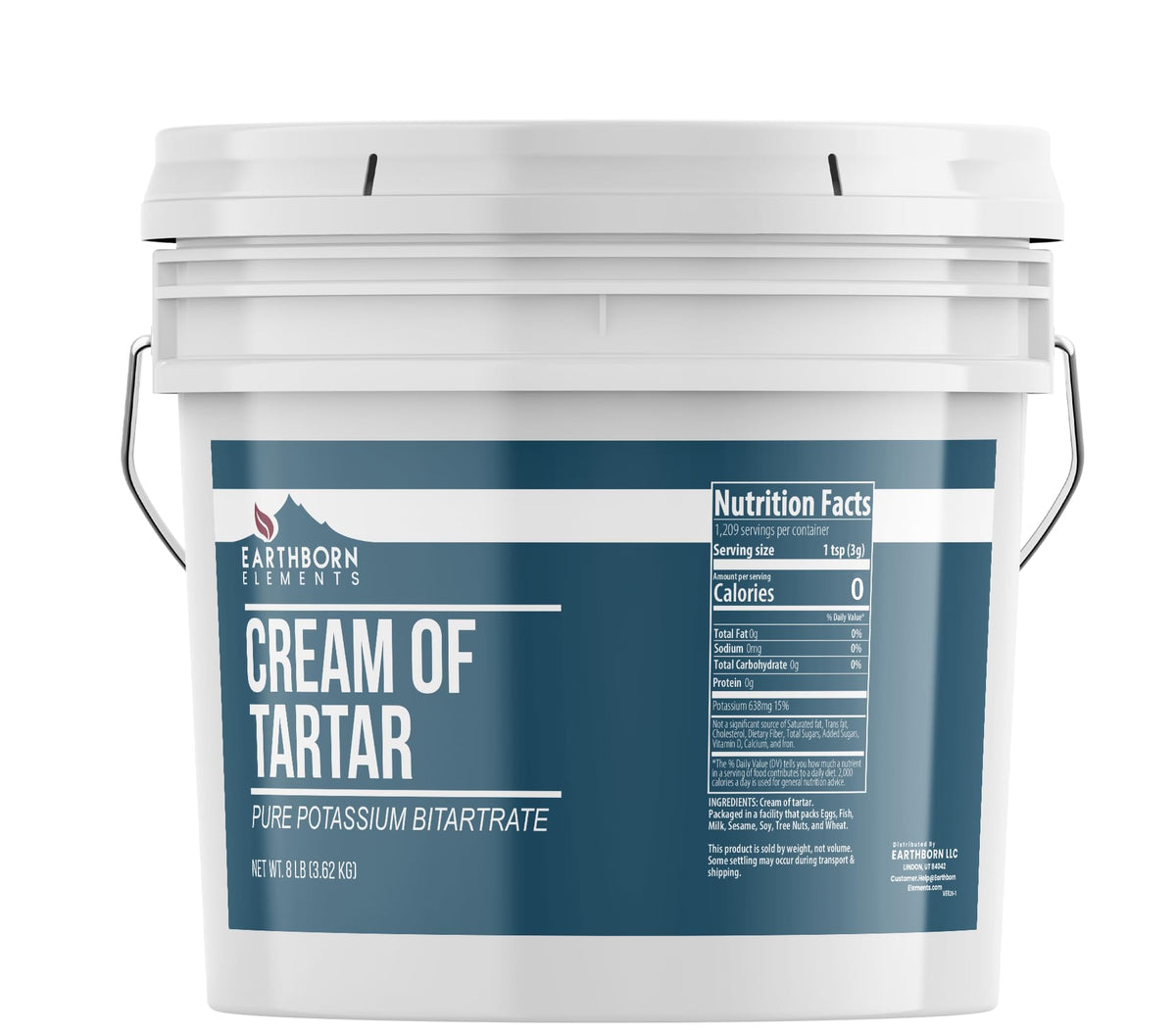 Earthborn Elements Cream of Tartar bottle for baking and stabilizing egg whites