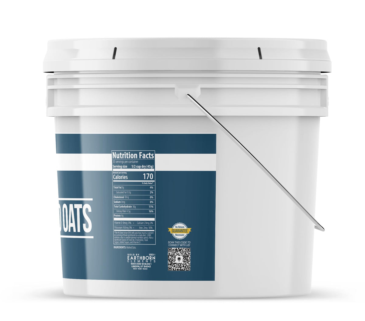 Earthborn Elements gluten-free rolled oats cooked into creamy porridge