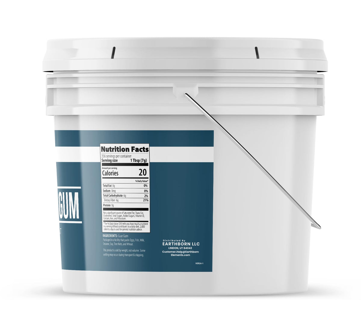 Earthborn Elements Guar Gum Powder close-up reveals a fine, silky texture for smooth thickening.