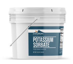 Earthborn Elements potassium sorbate label shows purity for reliable results.