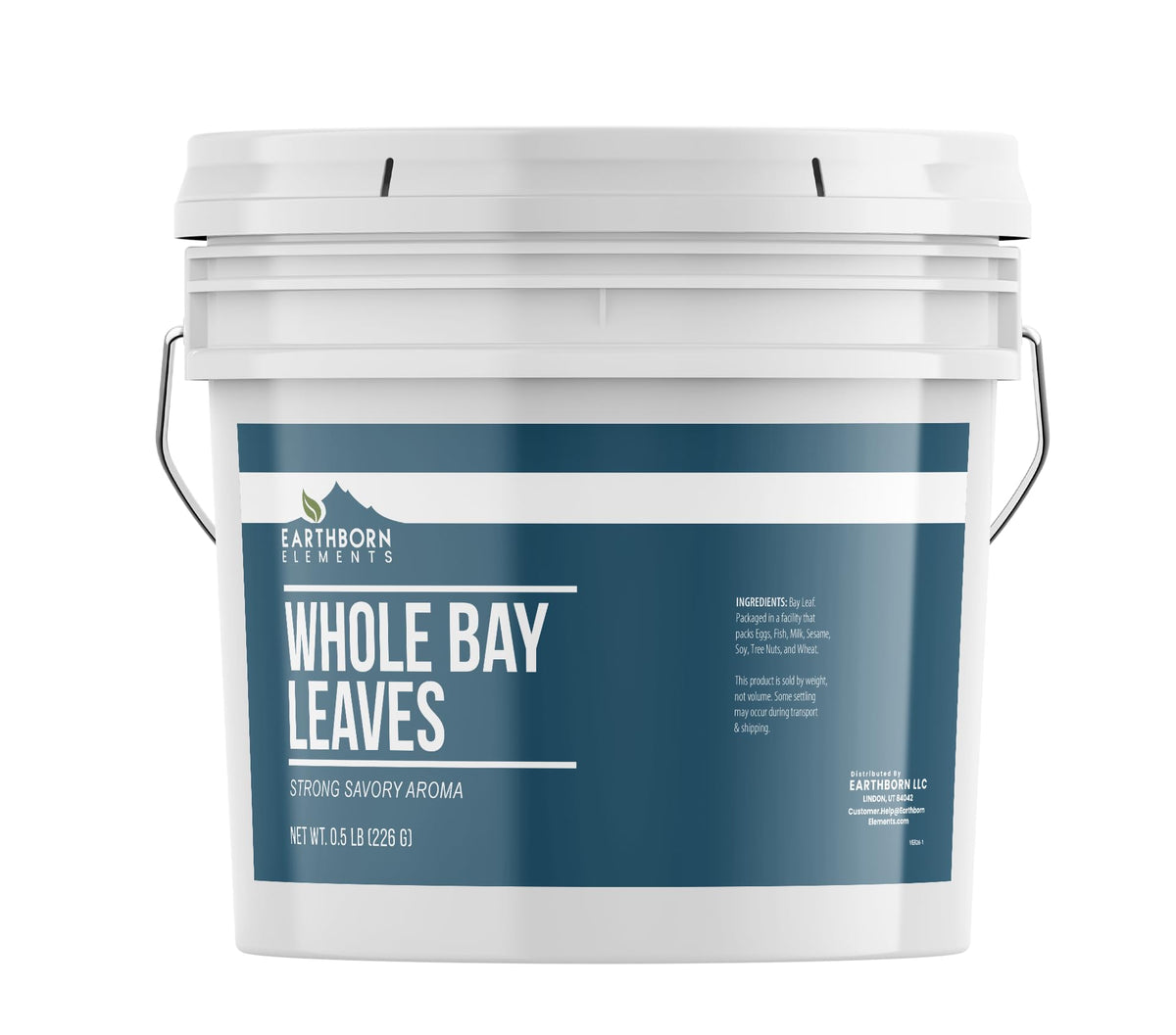 Earthborn Elements whole bay leaves in bulk packaging for flavorful cooking