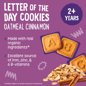 Earth’s Best Letter of the Day Cookies single-serving pack, portable snack for lunchboxes.