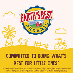 Earth's Best Kosher certification seal on puff bag.