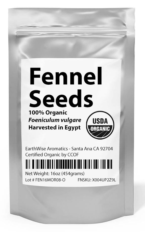 EarthWise Aromatics fennel seeds ready for grinding or using whole in recipes.