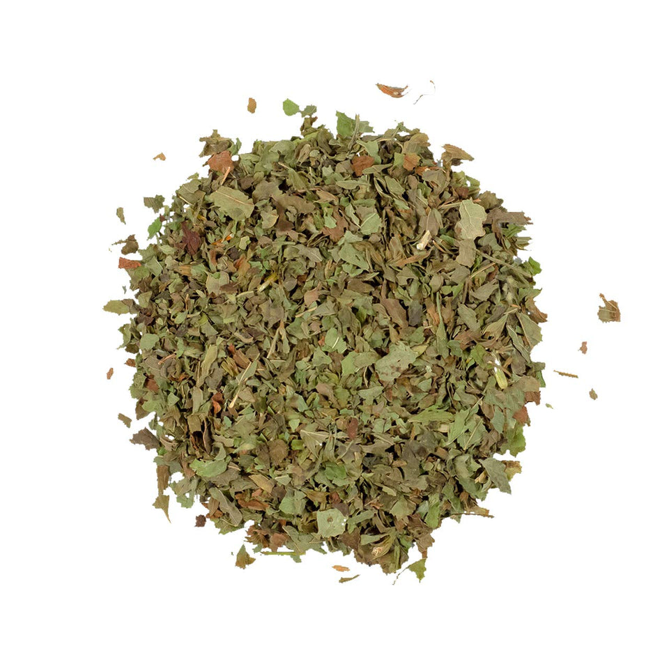 EarthWise Aromatics Lemon Balm loose-leaf with bright citrus aroma.