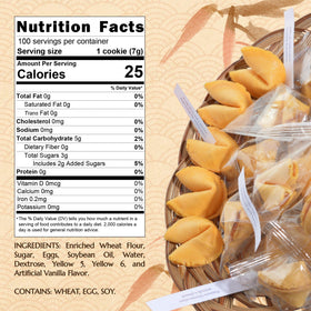 East and Else vanilla fortune cookies served on a decorative tray