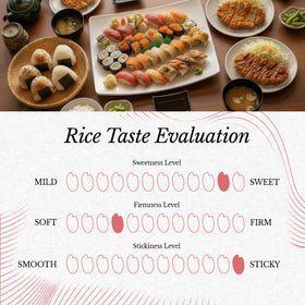 Sushi rolls prepared with Yumepirika rice, sticky yet tender texture