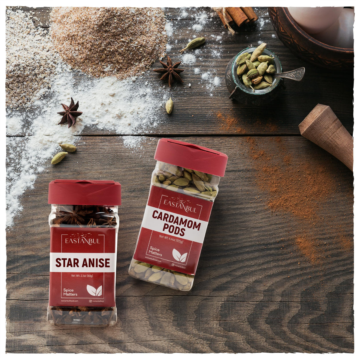 Eastanbul all-natural spices, non-GMO and gluten-free, ideal for everyday cooking.