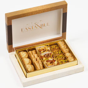 Eastanbul Baklava Bird Tongue: flaky pastry with pistachio filling for elegant snacking