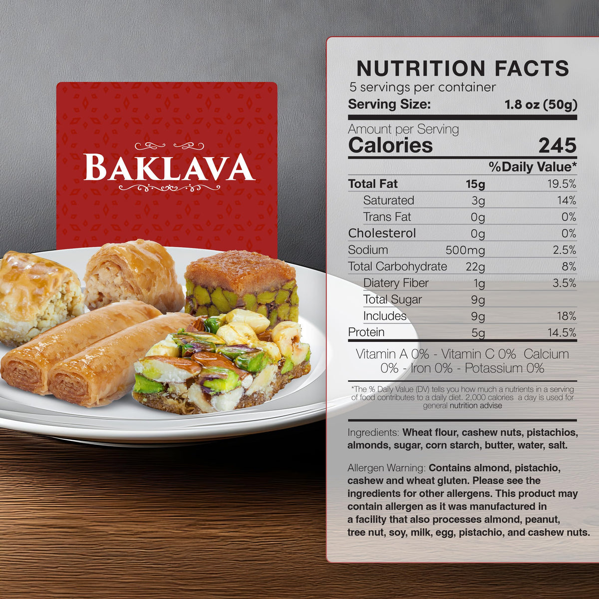 Eastanbul Baklava Kings Crown: decorative layers and nutty sweetness in every bite
