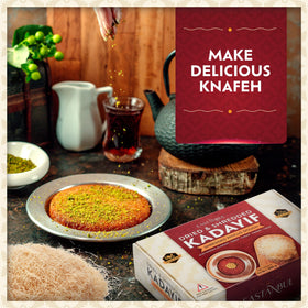 Eastanbul kataifi knafeh assembly closeup inspires layered, authentic desserts.