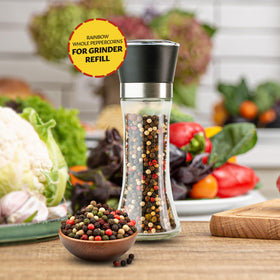 Eastanbul kitchen scene with rainbow peppercorns brightening soups and sauces.