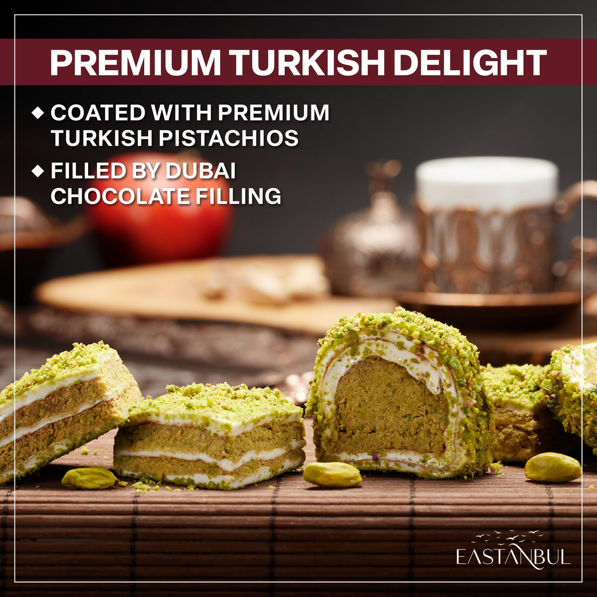 Eastanbul Lokum Gift Box elegant packaging signals premium Turkish delight for celebrations