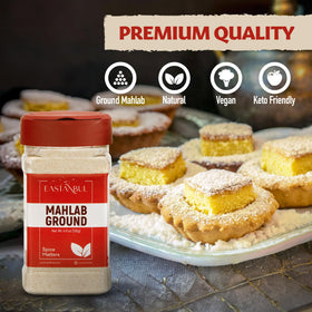 Eastanbul Mahlab sealed bottle delivers clean, gluten-free baking spice.