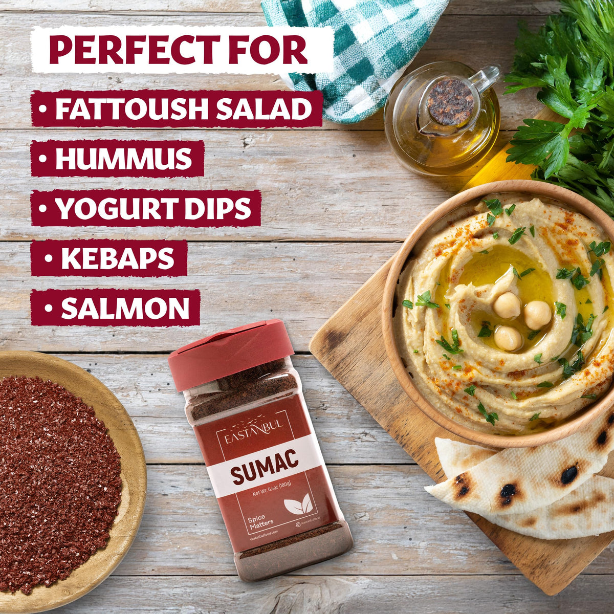 Eastanbul Mediterranean cuisine essentials with Aleppo pepper and sumac