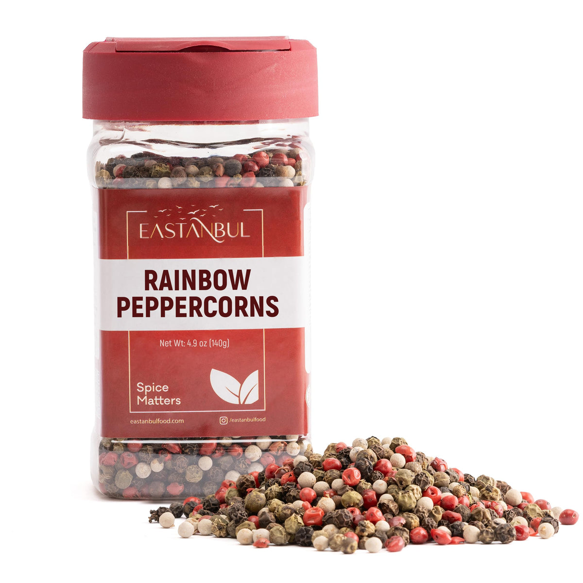 Eastanbul rainbow peppercorns grinder-ready image, ready to grind for flavor