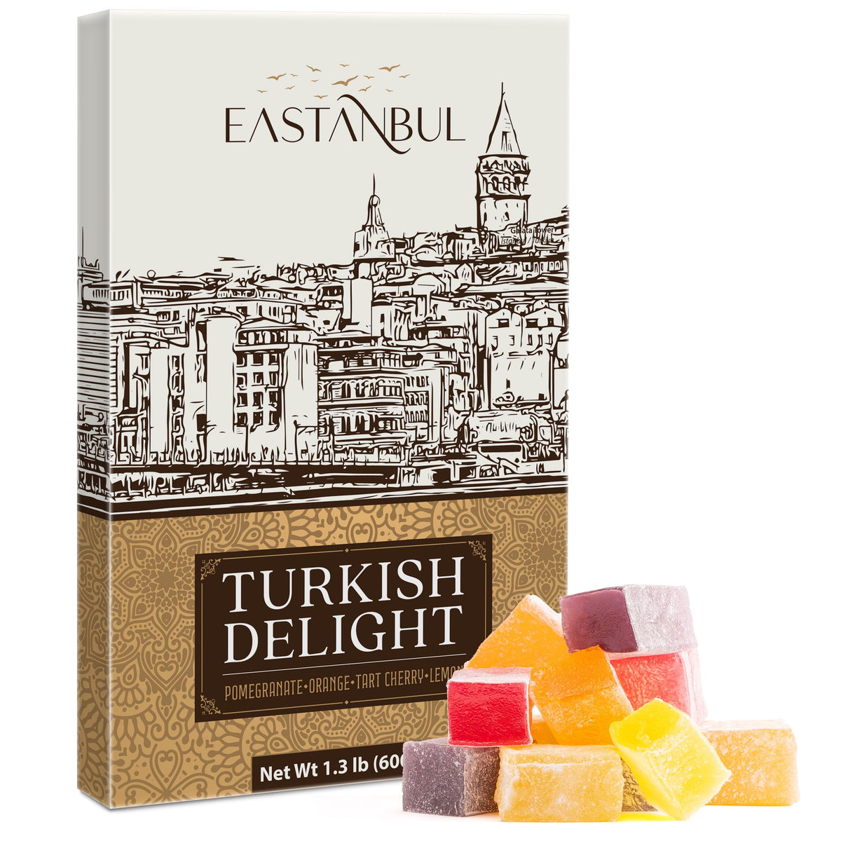 Eastanbul Turkish Delight assorted collection with jewel tones ideal for gifting